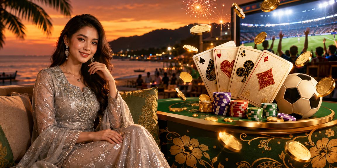 Suasana kasino langsung Hari Raya di Penang dengan dealer sebenar dalam talian 2160